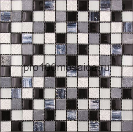 BDA-2303  Мозаика Стекло+Мрамор+Агломерат 23*23  INKA 298*298*8 мм (NATURAL)
