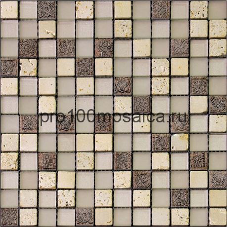 BDA-2323 Мозаика Стекло+Мрамор+Агломерат 23*23  INKA 298*298*8 мм (NATURAL)