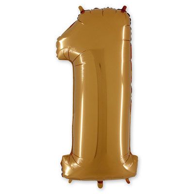 Шар цифра 1 Gold