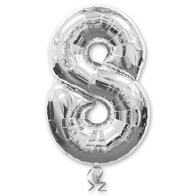 Шар фигура цифра 8 (Silver)