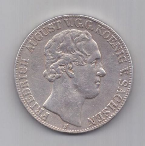 2 талера 1854 года Саксония XF Германия