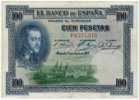 100 песет 1925 г. Испания