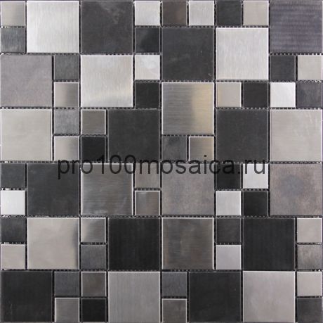 MM-19 Мозаика Нержавеющая сталь 48*48 и 23*23 METALL 298*298*8 мм (NATURAL)