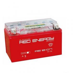 Аккумуляторная батарея АКБ RED ENERGY (РЭД ЭНЕРДЖИ) GEL 1207 YTX7A-BS 7Ач п.п.