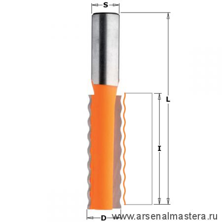 Фреза по искусственному камню сращивание (Волна R=4,36) S=12 D= 15,87 x 51 x 89 CMT 981.531.11