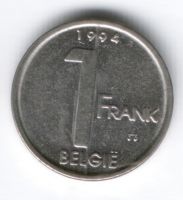 1 франк 1994 г. Бельгия