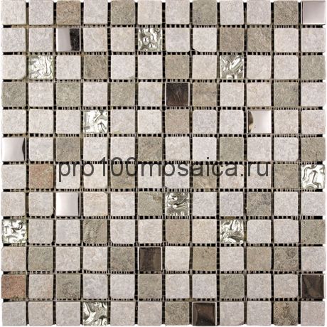 KBE-02 (KB11-E02) Мозаика Стекло+Кварц+Металл 22*22 KOBE (KBE) 303*303*8 мм (NATURAL)