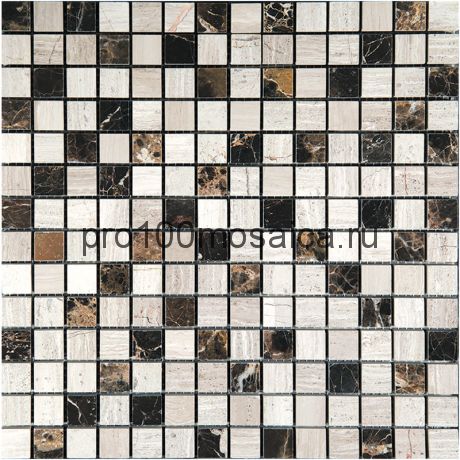MT-22-20P (M022+M031G-20P) Мозаика Мрамор 20*20 MIX 305*305*10 мм (NATURAL)