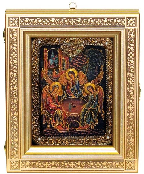 Киот из натуральной мореной березы для полу-аналойной иконы 280*230*50 Киот из натуральной мореной березы для полу-аналойной иконы 280*230*50