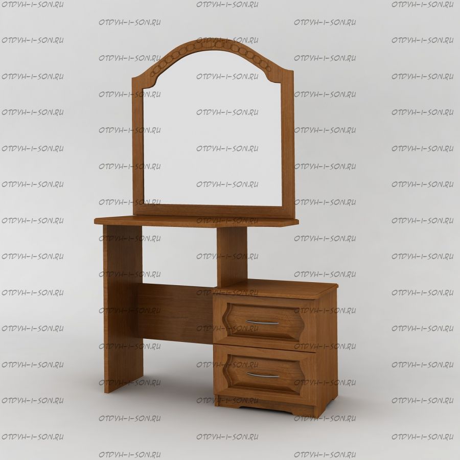 Стол туалетный с зеркалом №1 Массив DreamLine (78х45х73)