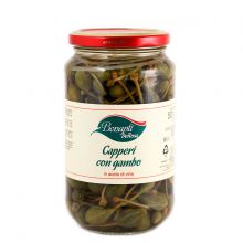 Консервированные Каперсы Bonapti De Rosa с черенками в винном уксусе -  700 мл (Италия)