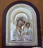 Серебряная икона Дева Мария Казанская (Valenti & Co, Италия)