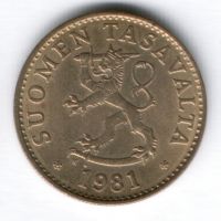 50 пенни 1981 г. Финляндия