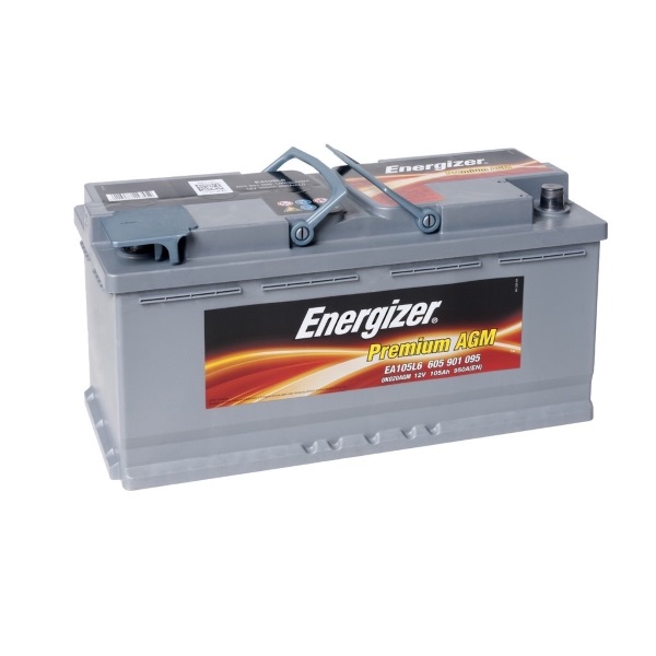 Автомобильный аккумулятор АКБ Energizer (Энерджайзер) AGM EA105L6 605 901 095 105Ач о.п.