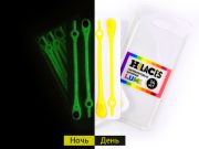 Светящиеся шнурки для обуви Hilaces цвет Желтый/Желтый день-ночь