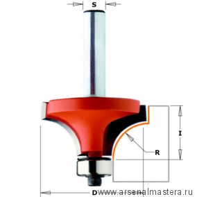 Фреза радиусная серия 738 внутр. радиус R=3 (нижн. подш.картридж)  S=6 D= 18,7 x 12,7 CMT 738.187.11