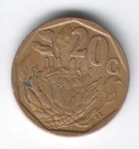 20 центов 1992 г. ЮАР
