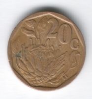 20 центов 1992 г. ЮАР