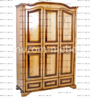 Шкаф 3-х ств. с зеркалом (распашной) (220x135х55)