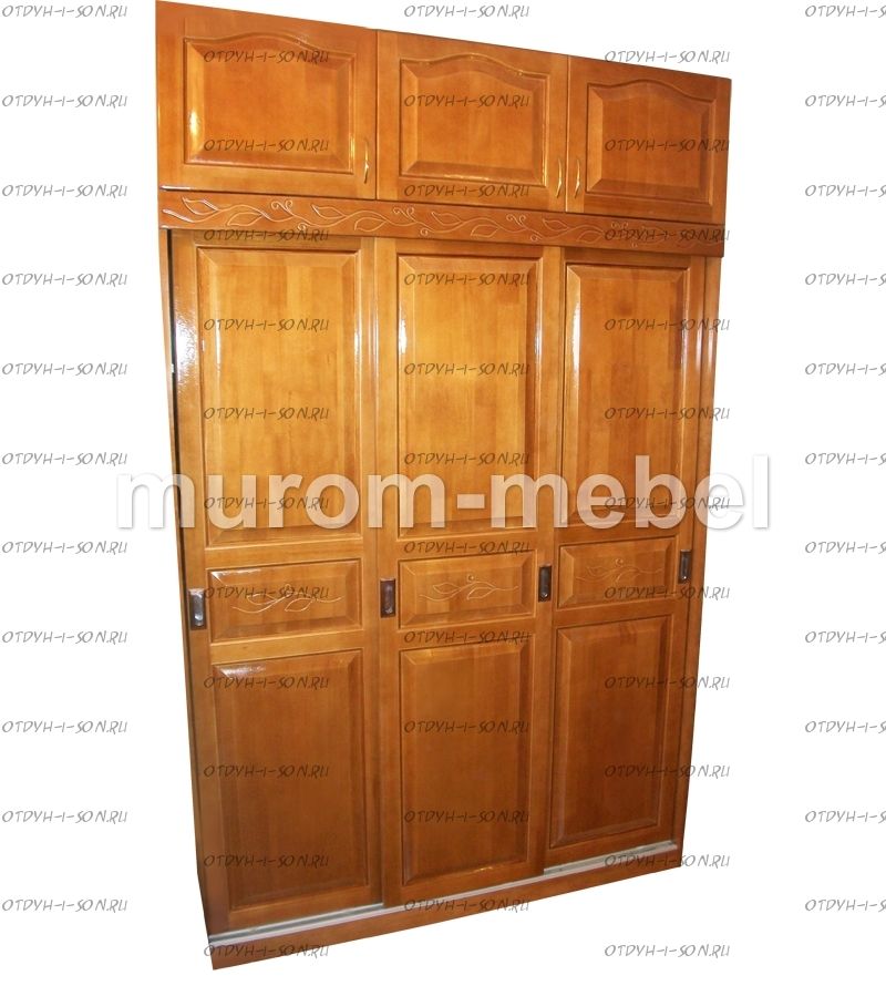Шкаф-купе 3-дверный с антресолью Муромец 150х60х240