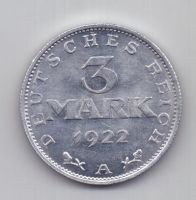 3 марки 1922 г. Германия