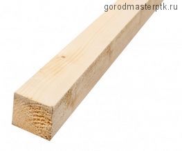 Брусок 50х50х6000 мм обрезной, хвоя, (сосна, ель) 1-2 сорт