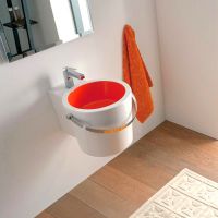 подвесная раковина Scarabeo Bucket 8804 с декором orange colour (Y)