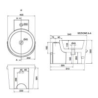 схема раковины Scarabeo Bucket 8804