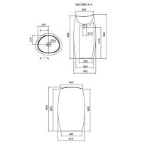 схема напольный раковины Scarabeo Moai 8603