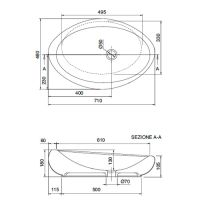 схема раковины Scarabeo Moai 8601