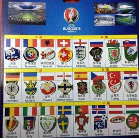 Набор коллекционных значков футбол Евро2016 EURO 2016