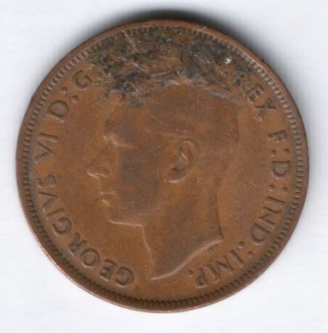 1 пенни 1944 г. Великобритания