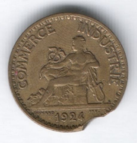 1 франк 1924 г. Франция