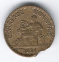 1 франк 1924 г. Франция