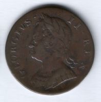 1/2 пенни 1748 г. Великобритания