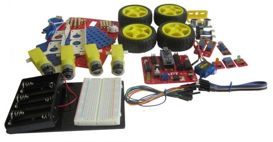 Базовый робототехнический набор  для конструирования, изучения электроники и микропроцессоров и информационных систем и устройств (электронные устройства (датчики, моторы, сервормоторы) ПЕЧЕНЕГ Батана
