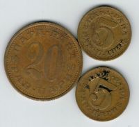 Набор монет Югославия 1965-1980 г. 3 шт.