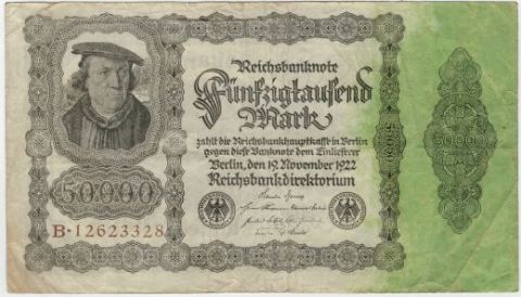 50000 марок 1922 г. Германия