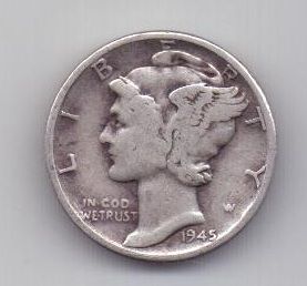 1 дайм 1945 г. США