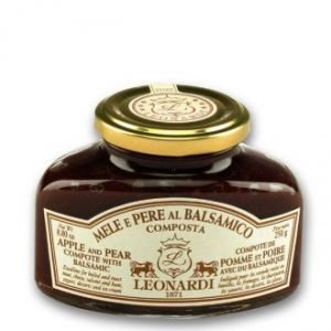 Варенье-компоста из Яблока и Груши с бальзамическим уксусом Leonardi Mele e Pere al Balsamico Composta - 250 г (Италия)