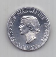 2 кроны 1958 г. AUNC. Дания