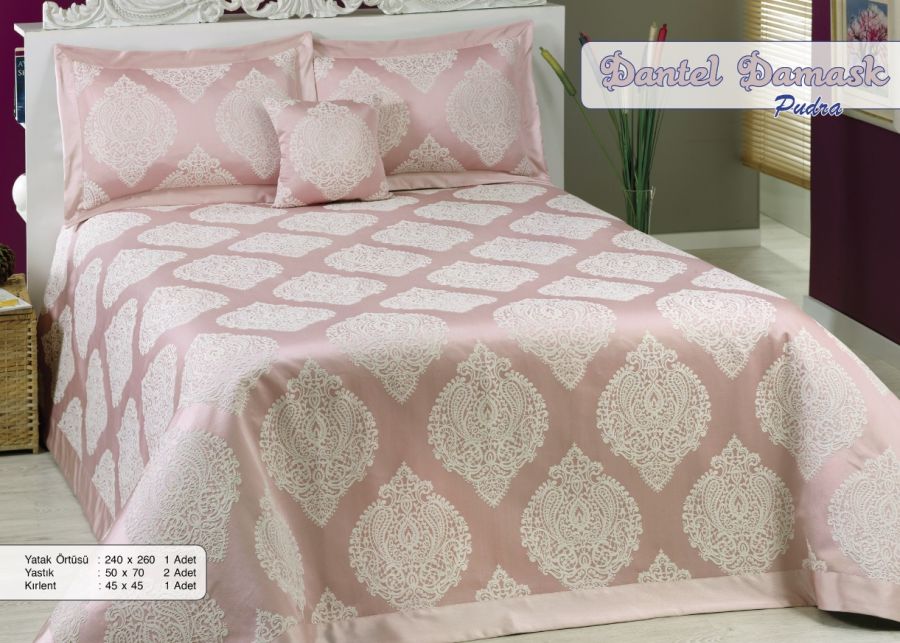 Покрывало жаккард "NAZSU" DANTEL DAMASK (240x260) см