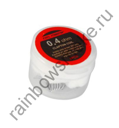 Преднамотанные койлы в комплекте с хлопком Coil Master Kanthal A1 Clapton Coil 0.6 ohm 5 pcs