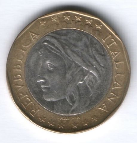 1000 лир 1997 г. Италия