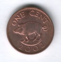 1 цент 2002 г. Бермудские острова