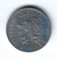 5 геллеров 1953 г. Чехословакия