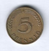 5 пфеннигов 1970 г. ФРГ Германия