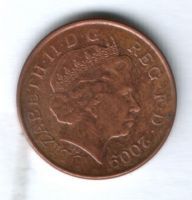 1 пенни 2009 г. Великобритания