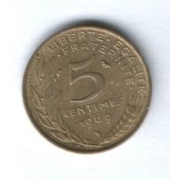 5 сантимов 1969 г. Франция