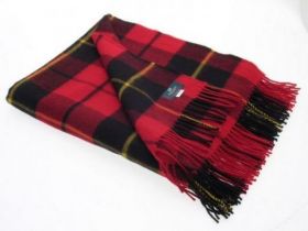 Легкий шотландский плед, тартан клана Уоллес (Храброе сердце) WALLACE MODERN TARTAN , плотность 6